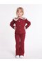 Girl's Long-Sleeved Top and Bottom Set with Embroidered Collar