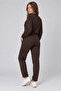 Women's Modal Fabric Tracksuit Set with Buckle Detail - 2