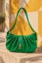 Rio Women's Drawstring Baguette Shoulder Bag-Green - 2