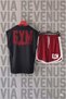 Shark Back Printed Sleeveless Sports Tshirt and Custom Sports Shorts Set