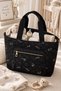Liva Women's Parachute Fabric Written Hand and Shoulder Bag-Black - 2