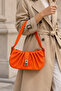 Rio Women's Drawstring Baguette Shoulder Bag-Orange - 6