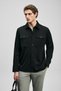 Gary Men's Stand Collar Slim Fit Shirt Jacket Black