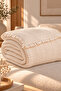 100% Cotton 8 Layer Muslin Single Bedspread Ecru 180X220 cm - 2