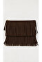 Serenay Tasseled Suede Bitter Coffee Tablet Portvöy Women's Bag - 3