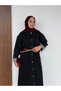 Women's Belted Shirt-Collar Denim Trench Coat with Snap Closure Pockets and Lining Cuff Details - 6