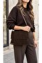 Serenay Tasseled Suede Bitter Coffee Tablet Portvöy Women's Bag - 2