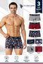 Men'S, Licensed, Uspa, Flexible Waistband, Boxer Briefs, Navy Blue Burgundy Printed, Comfort, Set of 3