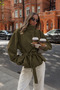 Imported Soft Textured Model Suede Jacket with Standing Collar and Belt Detail - 4
