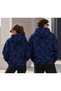 New Season Unisex Batik Patterned Seasonal Kangaroo Pocket Hooded Full Zipper Jacket - 4