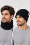 Black Thermal Fleece Cold-Proof Unisex Neck Gaiter and Beanie as Use Neck Gaiter Beanie Winter Adjustable Drawstring Biker Beanie Functional Product - 5