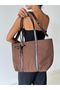 Daily Shoulder and Hand Bag with Bow Detail, Waterproof Zipper, Large Internal Volume, and Internal Pocket - 6