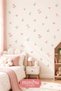 Pink Wild Flowers and Leaves 54 Piece Baby Kids Room Wall Sticker Set Mnb-101