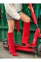 Red Suede (Sevvely) 7 cm Ankle Boots for Women with Removable Accessories - 6