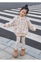 Kzi Children's 3-Ply Cotton Sea Shell Printed Sweatshirt with Leggings Set