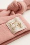 Interlock Desert Cactus Embroidered 0-6 Months Top-Tie Knotted 100% Cotton Baby Beanie Hat - 3