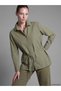 Two Mt Shop Quality Lcw Studio Green Waist-Tied Striped Women's Shirt
