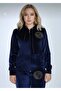 Women's Stoned Wide-Leg Velvet Tracksuit Set - 3