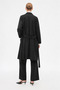 Black Belted Long Trench Coat - 4