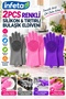 2 Pieces of Silicone Serrated Dishwashing Gloves with Brush Cleaning Gloves