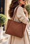 Women's Suede Shoulder Bag Large Size Daily Shopper Bag - 2
