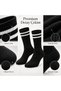 Unisex Black Socks with White Stripes Set of 9 Long Socks Daily Sports College Style Comfortable Women's Men's Socks - 3