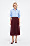 Pleated Lace Midi Skirt