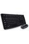 لوحة مفاتيح وماوس سلكية من لوجيتك MK120 لنظام ويندوز، بتخطيط QWERTY يوناني - أسود