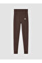 Two Mt Shop Quality Kappa Brown Interlock Plain Standard & Regular Women's Sports Leggings