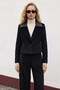 Fitted Velvet Jacket - Black - 2