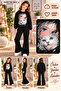 Winter, Spring, and Autumn Girls' Black Spanish Flared Bottoms and Black Sweat Top - 2