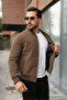 Quilted Lined Zippered Basic Bomber Coat - 2