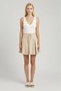 Beige High Waist Mini Skirt