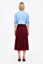 Pleated Lace Midi Skirt - 3