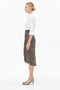 Black and White High Waist Polka Dot Midi Skirt - 2