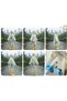 Children's Transparent Raincoat - Patterned Raincoat with Backpack Gusset and Full Face Visor (Colorful Trim) - 2