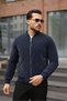 Quilted Lined Zippered Basic Bomber Coat - 4