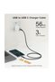 كابل من النوع C بطول 3 أمتار، كابل USB A إلى USB C مضفر من النايلون، نقل بيانات بسرعة 10 جيجابت في الثانية USB 3.1/3.2 وشحن سريع بقدرة 60 واط 3 أمبير - 4