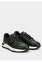 Black Leather Men's Sneakers - 2