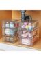 2 Pack Stackable Makeup Drawer Organizer, Clear - 2