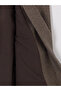 Alita City Farkıyla Xside Brown Polyviscon Plaid Comfortable & Relax Women's Blazer Jacket - 4