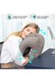 Inflatable Travel Pillow for Airplanes, Trains, Buses, Cars and Office. Stabilizes Posture, Prevents Neck Pain and Provides Relaxing Sleep on The go (Grey). - 3