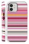 iPhone 11 Pink Lines Double Layer Full Covering Printing Glossy Protect Phone Case