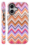 (Magsafe) iPhone 17 Sunset Zigzag Double Layer Glossy Protect Phone Case