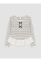 Esvab • Modern & Distinctive Zero Roba Collar Striped Girls' T-Shirt