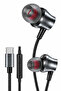 SF0365 Type-C Stereo Wired Earphones with Microphone & In-Line Control - Black
