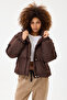 Women's Short Stand-Up Collar Puffer Jacket - 4