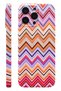iPhone 15 Pro Sunset Zigzag Protect Slim Glossy Full Covering Print Camera Protected Phone Case