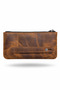 Genuine Leather Multi-Purpose Zippered Leno Model Handbag - 2