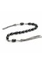 Double Fountain Turquoise Alpaca Embroidered Oltu Stone Zaza Rosary